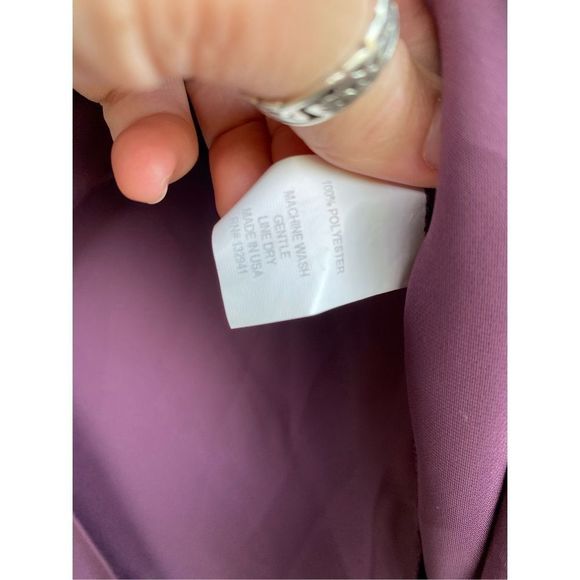 Amanda Uprichard Plum Purple Tunic Long-Sleeve Blouse Top, Size Medium, MP $159 - Picture 5 of 6
